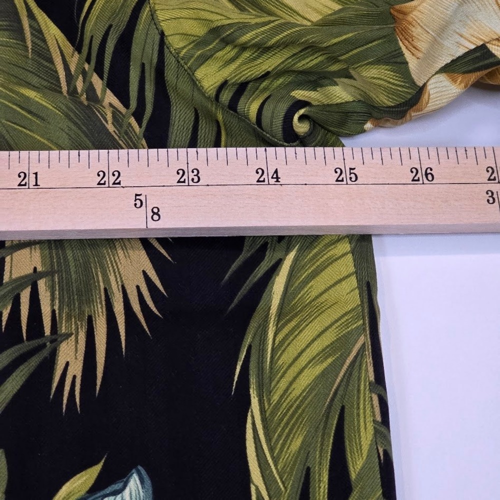 Tommy Bahama Mens XL Special Rum Camp Shirt Black Green Silk Tropical Floral NEW - Picture 8 of 9